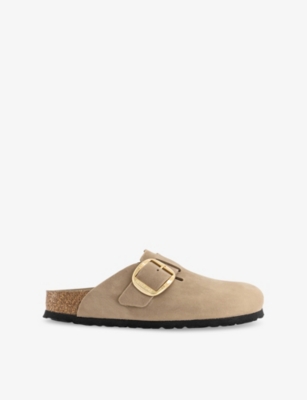 Birkenstock Womens Tabacco Brown Oiled Leat Boston Big Buckle Suede Clogs Eur 38/5 Uk