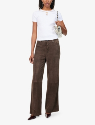 MARINE SERRE: Trompe L'Oeil Jewelry Slim-Fit Cotton-Jersey T-Shirt