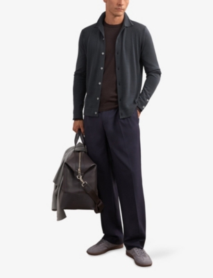 REISS: Forbes Collared Wool Cardigan