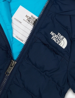 The North Face Summit Navy Perrito Logo-patch Down Ski Suit 3-24 In Blue