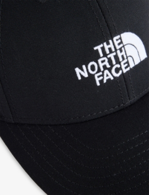 The North Face Logo-embroidered Cotton Baseball Cap In Black