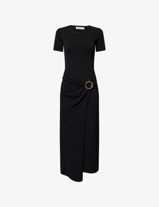 Soren Draped Knit Midi Dress