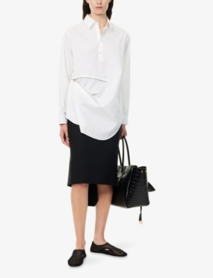 UNDERCOVER: Curved-Hem Relaxed-Fit Cotton-Poplin Shirt