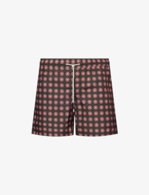 OAS: Coffee Lumo Graphic-Print Swim Shorts
