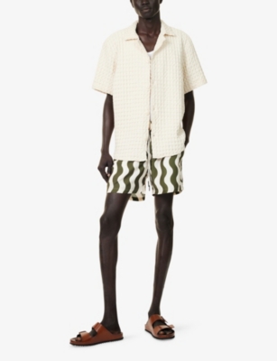 OAS: Forest Waver Striped Swim Shorts