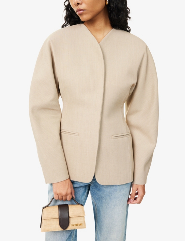 The Small Bambino Raffia-Effect Woven Crossbody Bag