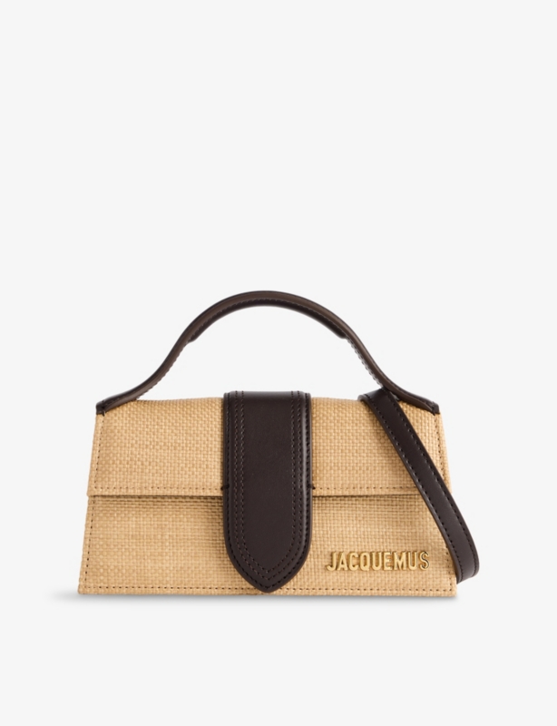 The Small Bambino Raffia-Effect Woven Crossbody Bag