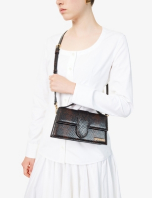 Jacquemus Womens Dark Khaki Le Grand Bambino Leather Top-handle Bag In Brown