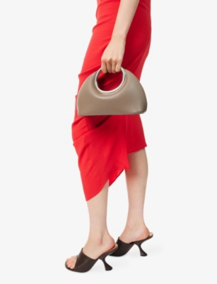 Jacquemus Womens Taupe Le Petit Calino Leather Top-handle Bag In Brown