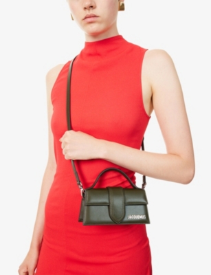 Jacquemus Womens Dark Brown Le Grand Bambino Leather Top Handle Bag In Brown
