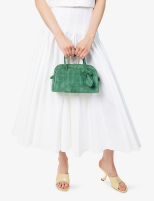 Jacquemus Womens Dark Mint Le Petit Turismo Suede Shoulder Bag In Green
