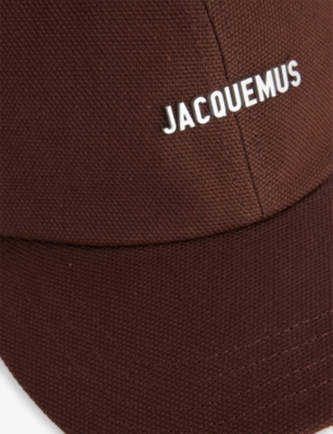 Jacquemus Womens Brown La Casquette Gadjo Logo-plaque Cotton Baseball Cap In Brown