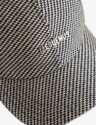 Jacquemus Womens Navy La Casquette Branded Cotton-blend Cap In Blue