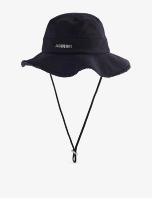 Jacquemus Womens Dark Navy Le Bob Artichaut Cotton Bucket Hat In Black