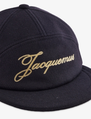 Jacquemus Mens Dark Navy La Casquette Lana Wool-blend Baseball Cap In Blue