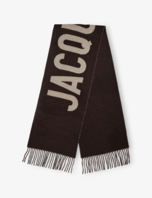JACQUEMUS: L'echarpe Wool-Knitted Fringed Scarf
