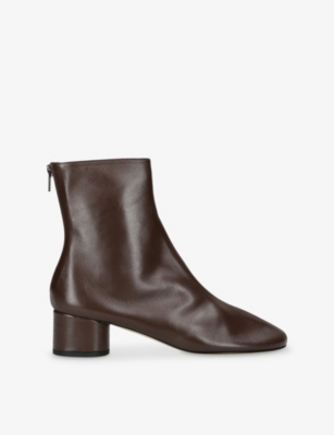 Dear Frances Womens Brown Harlie Leather Heeled Ankle Boots Eur 41 / 8 Uk