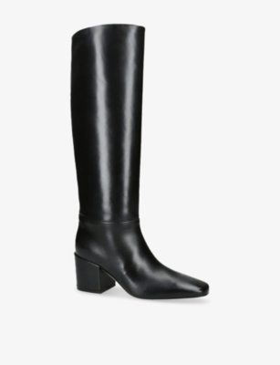 DEAR FRANCES: Alma 70 Leather Block-Heel Knee-High Boots