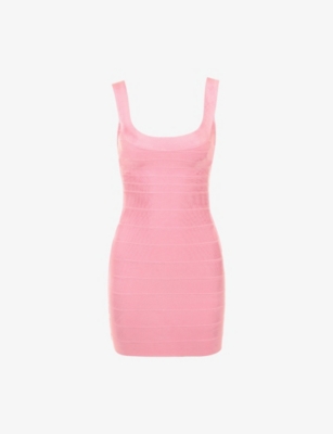 HOUSE OF CB: The Supermodel Halter-Neck Bandage Stretch-Woven Mini Dress