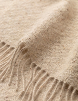 JOHNSTONS OF ELGIN: Lofty Twill Cashmere Throw 190cm x 140cm