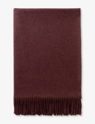 JOHNSTONS OF ELGIN: Plain Cashmere Throw 190cm x 140cm