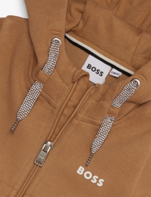 BOSS: Logo-Print Hood and Jogging Bottoms Jersey Set 6 months - 3 years