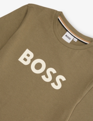 BOSS: Logo-Print Cotton-Jersey T-Shirt 4-16 Years