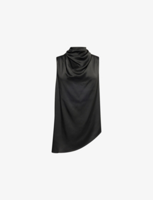 ROHE FRAMES: Halterneck Draped Satin Top