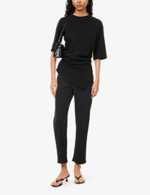 ROHE FRAMES: Cigarette High-Rise Stretch-Woven Trousers