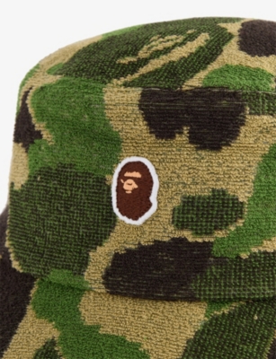 A BATHING APE: Camo Terry Cotton-Blend Bucket Hat