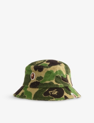 A BATHING APE: Camo Terry Cotton-Blend Bucket Hat