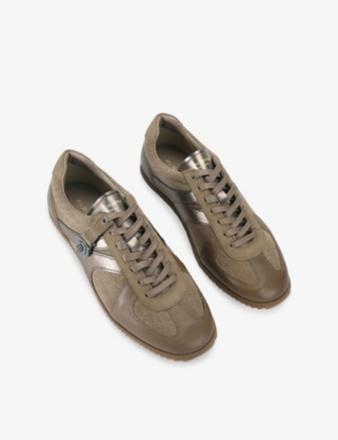 Kurt Geiger Leather Eldon Sneakers In Brown