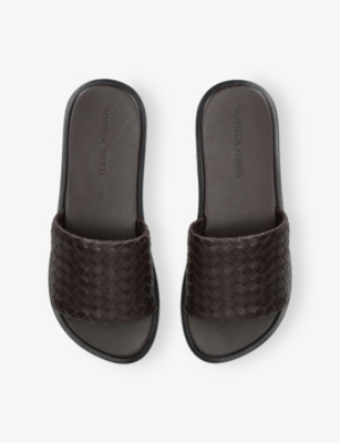 BOTTEGA VENETA: Elio Intrecciato-Weave Leather Mules