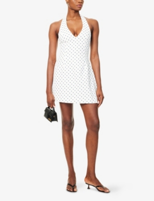 ODD MUSE: The Ultimate Muse Polka-Dot Woven Mini Dress