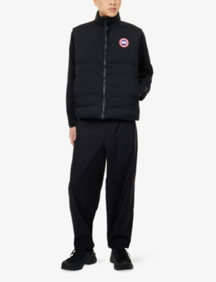 Canada Goose Charcoal Polyester Blend Freestyle Sleeveless Down Jacket In Black