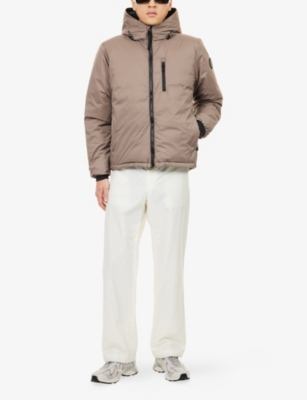Canada Goose Mens Taupe Grey- Gris Taupe Lodge Regular-fit Shell-down Hoody In Neutral