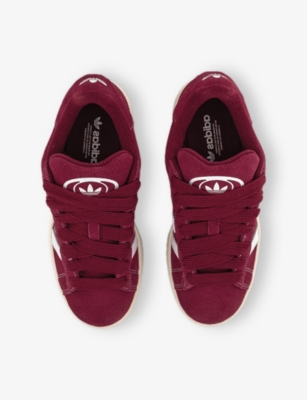 Adidas Originals Campus 00s Three-stripe Suede Sneakers In Burgundy
