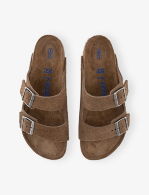 Birkenstock Womens Dark Tea Tfb Arizona Two-strap Suede Sandals Eur 38/5 Uk