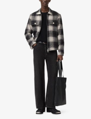 ALLSAINTS: Matheson Check Zip-Up Cotton Jacket