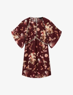 ALLSAINTS: Xena Floral-Print Lyocell Mini Dress