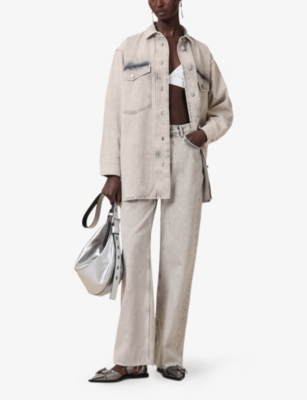 ALLSAINTS: Faye Oversized Denim Mini Dress