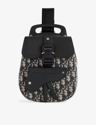RESELFRIDGES: Pre-Loved Christian Dior Saddle Canvas and Leather Backpack