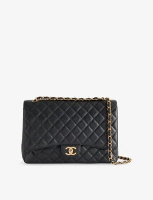RESELFRIDGES: Pre-Loved Chanel Classic Double Flap Leather Shoulder Bag