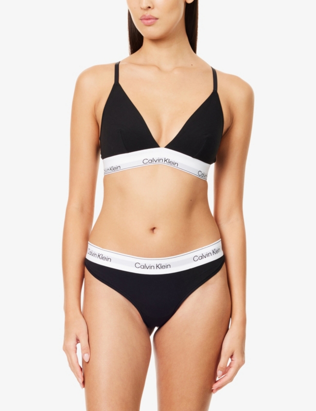 Icon Unlined Cotton-Modal Jersey Triangle Bralette