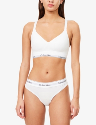 CALVIN KLEIN: Icon Branded Cotton and Modal-Blend Thong