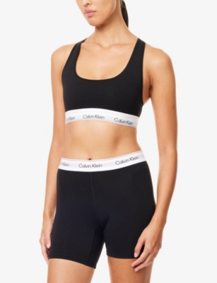 Calvin Klein Womens Black Icon Boxer Cotton-blend Briefs Xs In Black