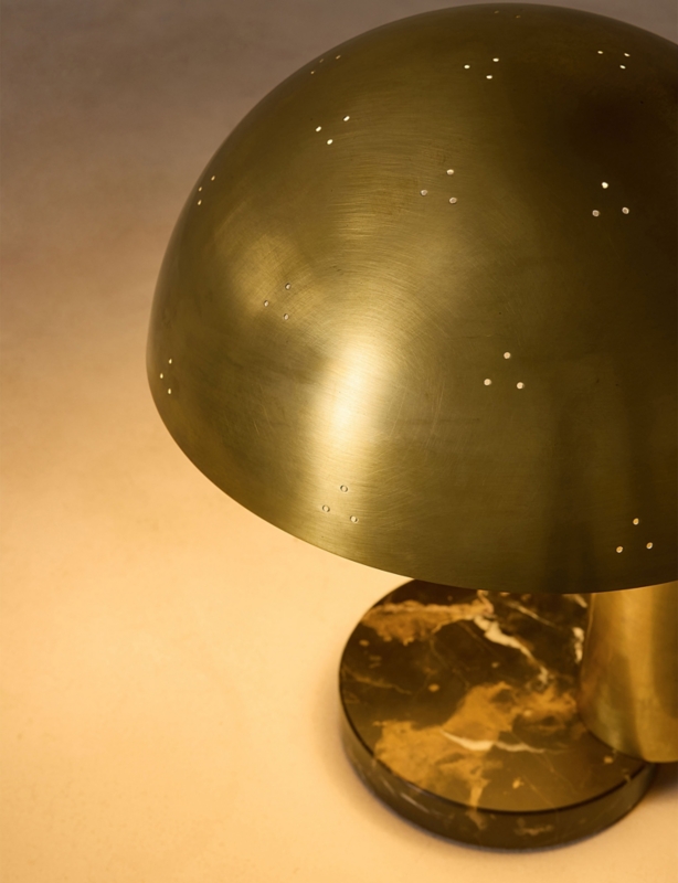 Liepa Brass And Marble Table Lamp