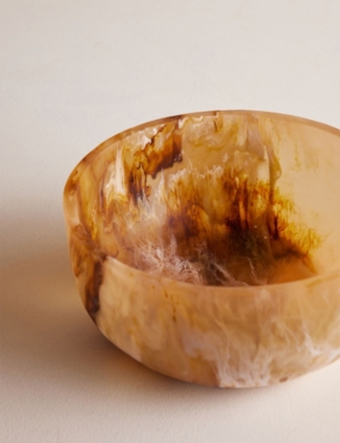 Soho Home Brown Miller Resin Salad Bowl In Brown