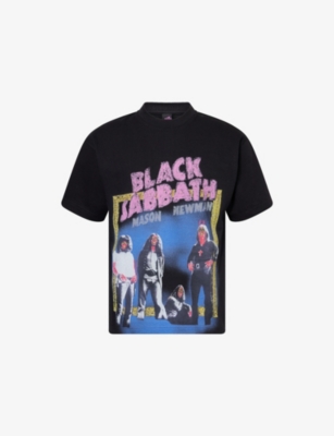 BLACK SABBATH: Graphic-Print Crewneck Cotton T-Shirt