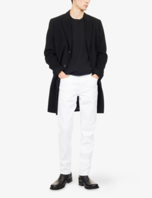 Rag & Bone Mens Optic White Fit 2 Authentic Tapered-leg Stretch-denim Blend Jeans In White